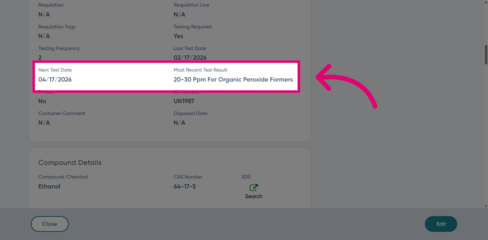 Access Next Test Date