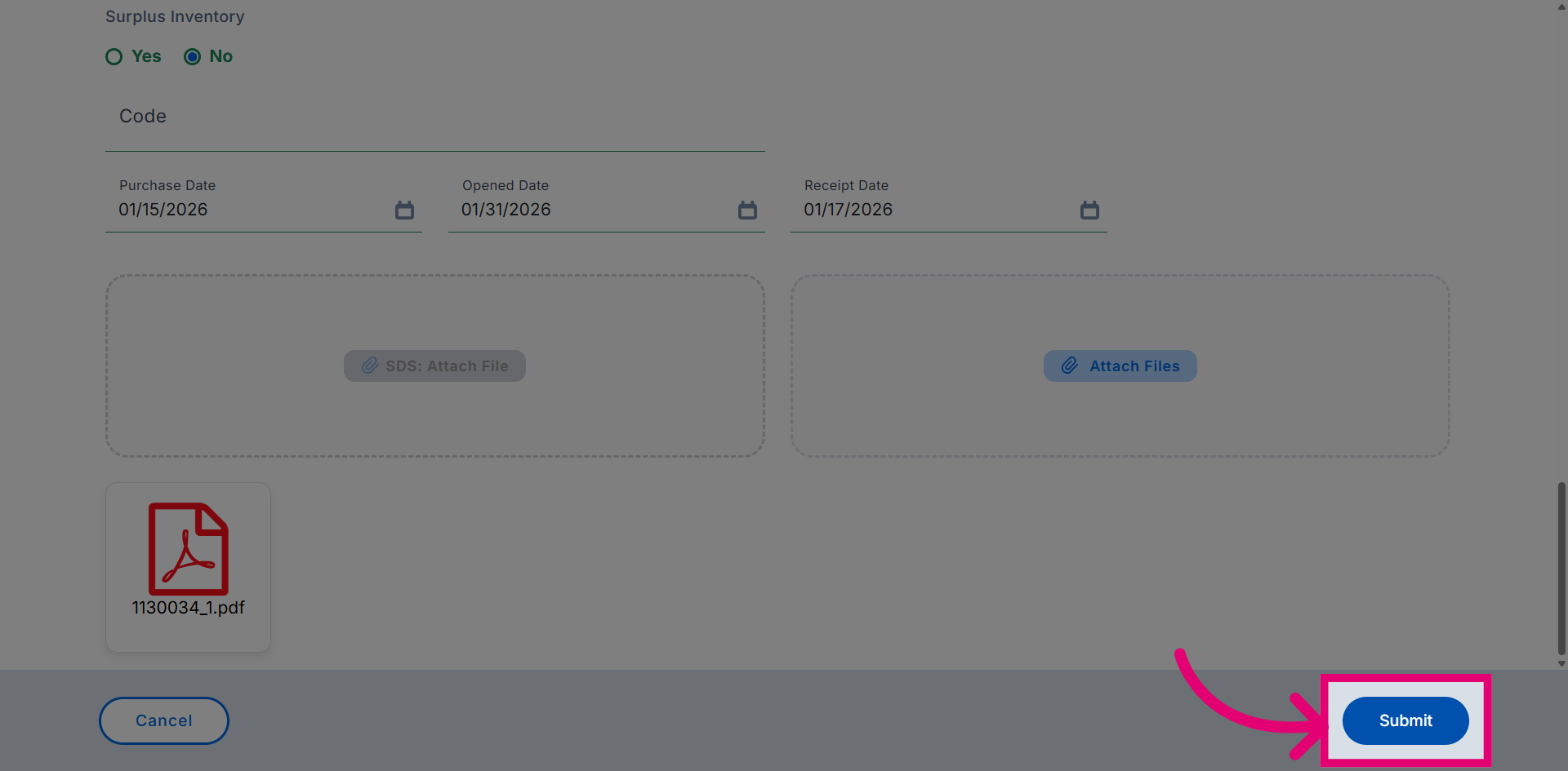Submit Changes