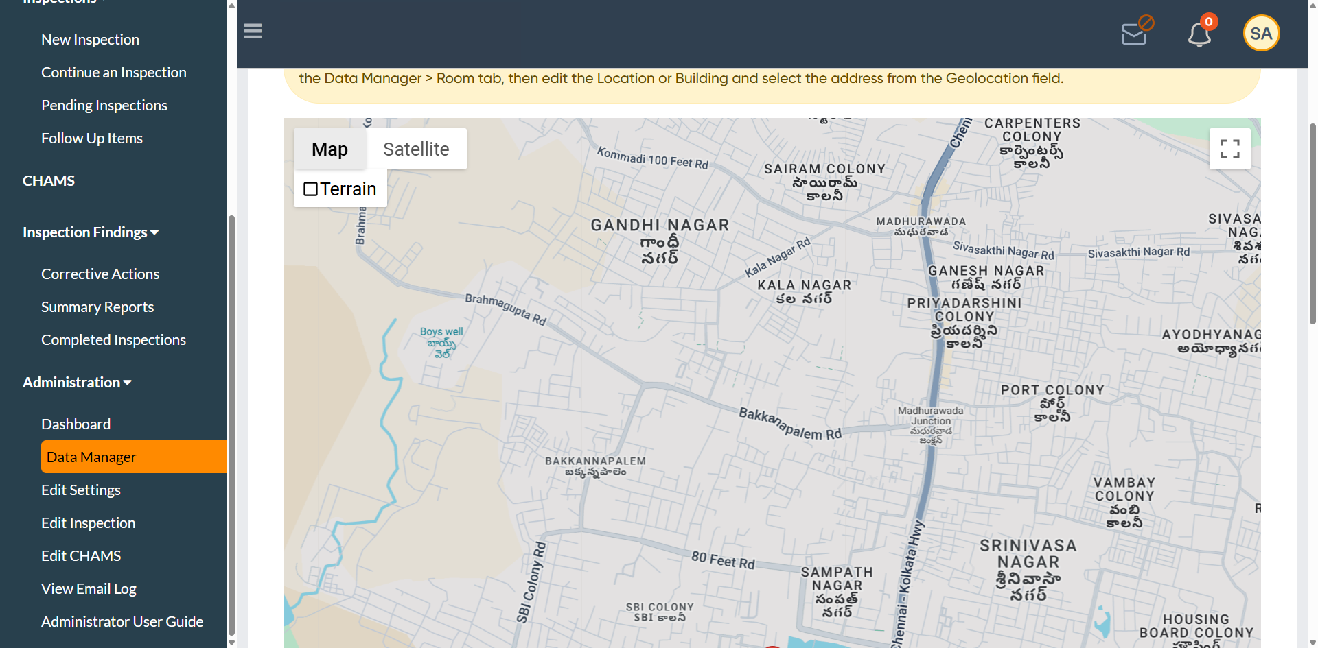 Enable Street Map View