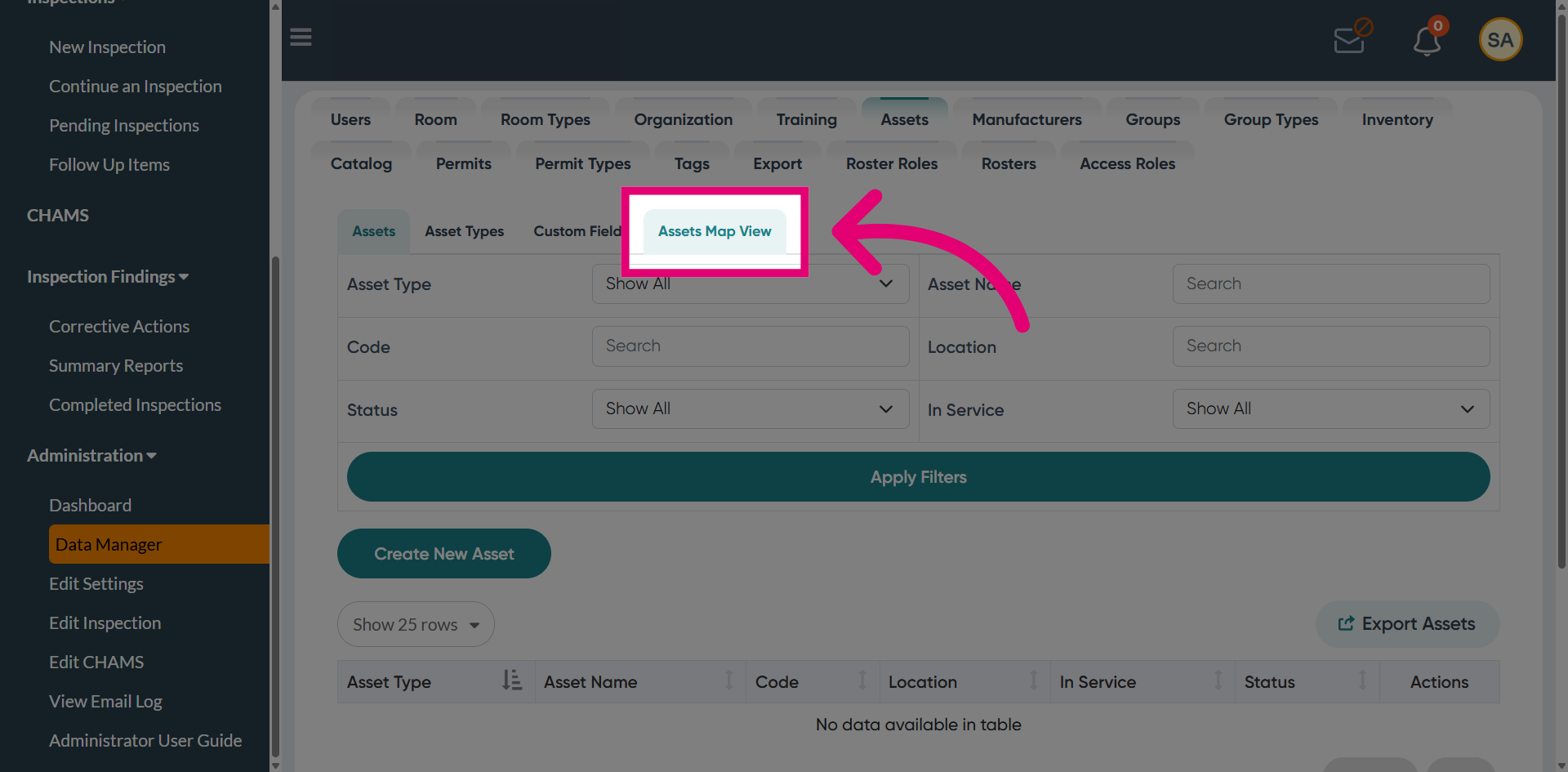 Access Assets Map View