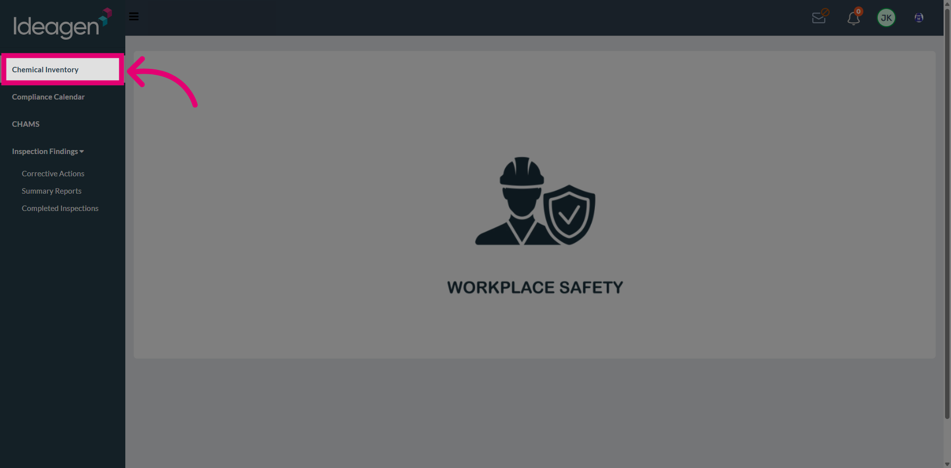 Navigate to Chemical Inventory