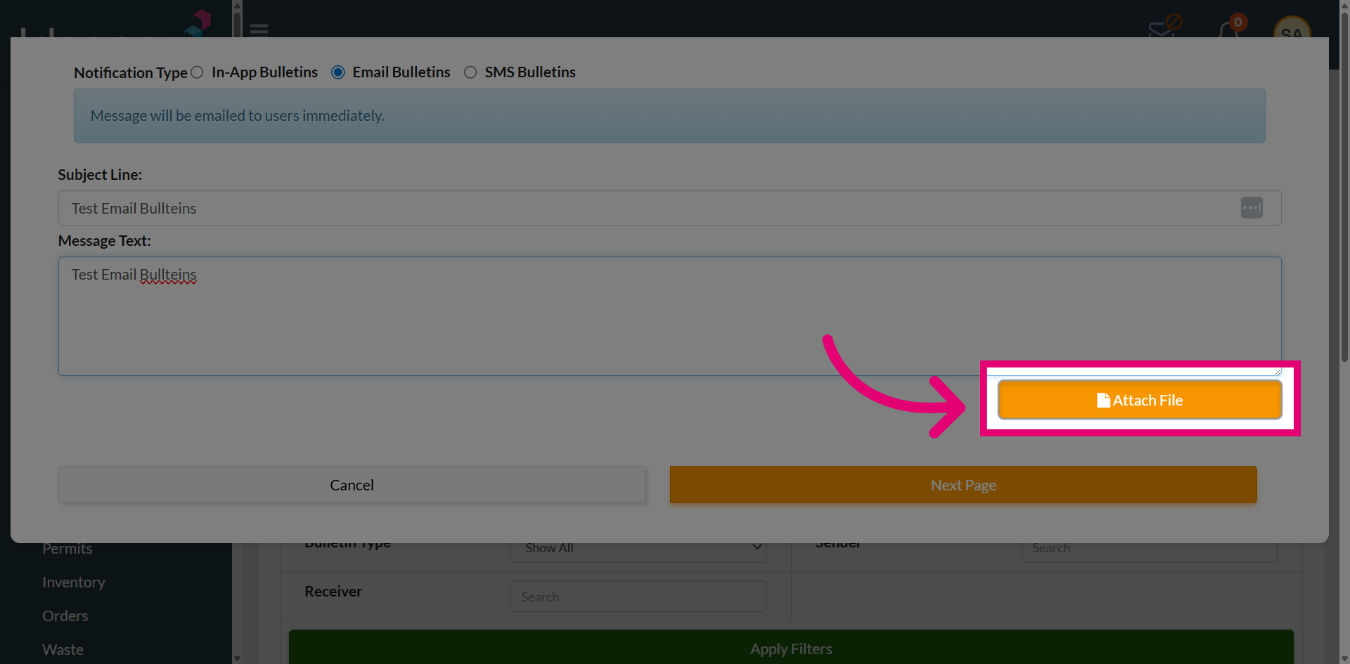 Attach File To Bulletin