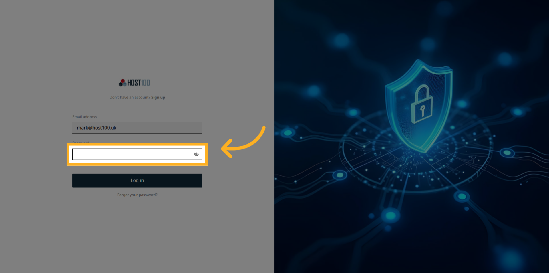 Click Password Field