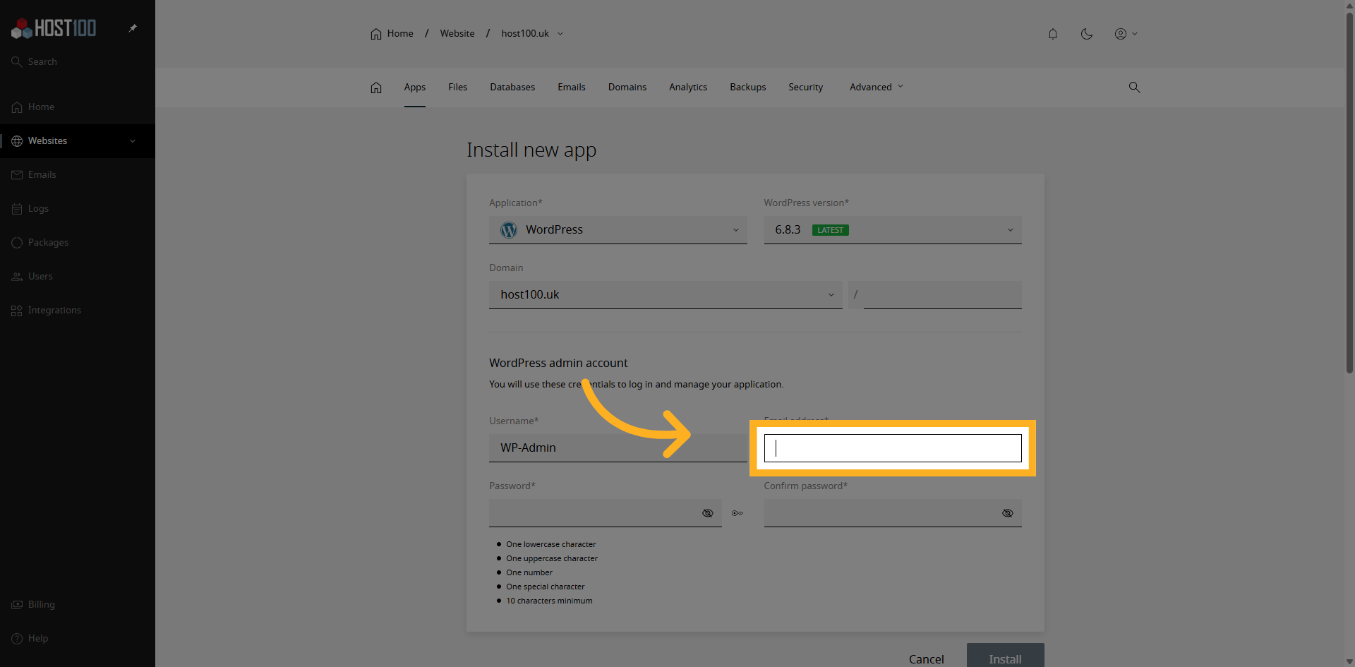 WordPress Admin Email Address