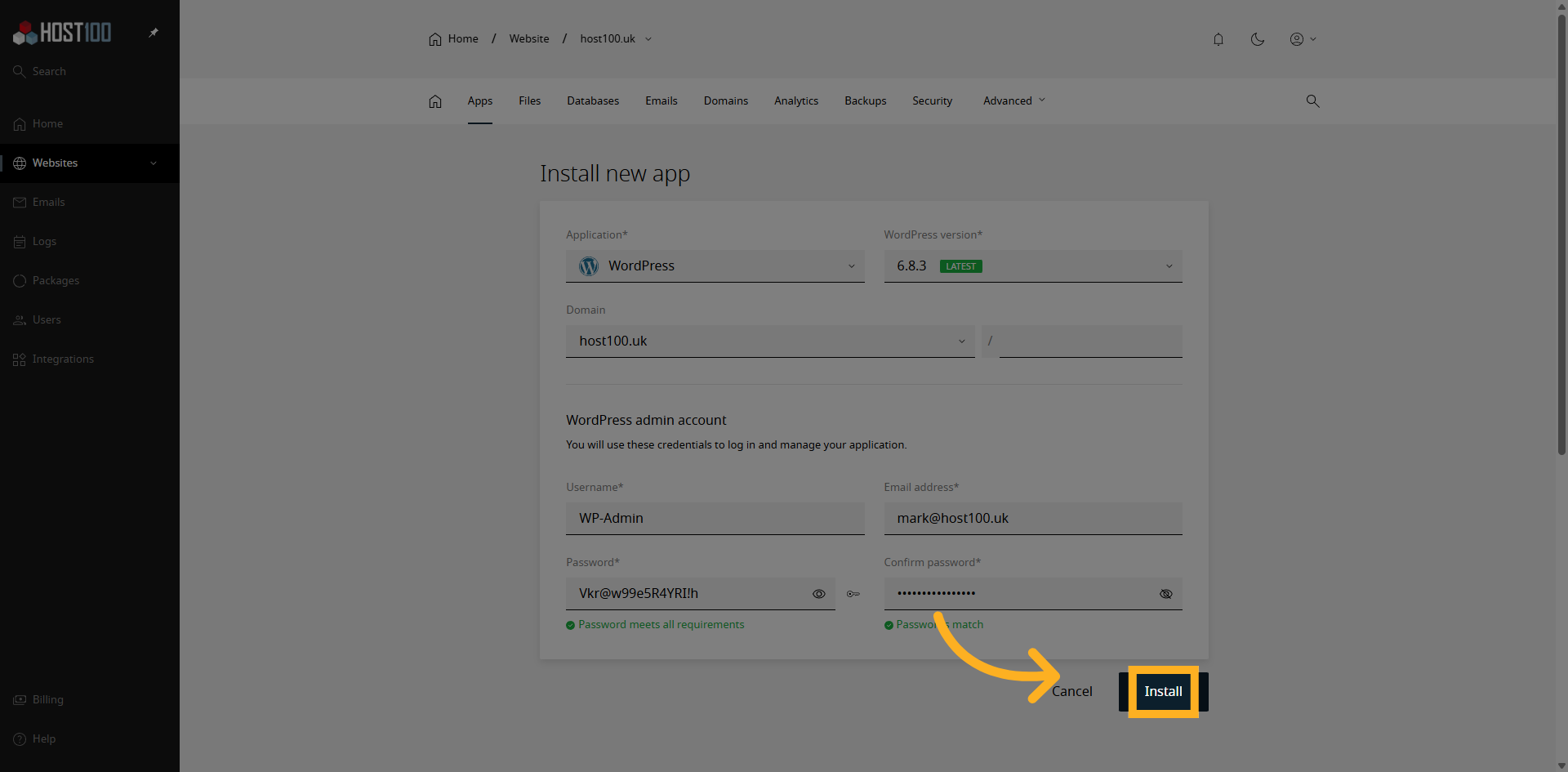 Confirm Installation