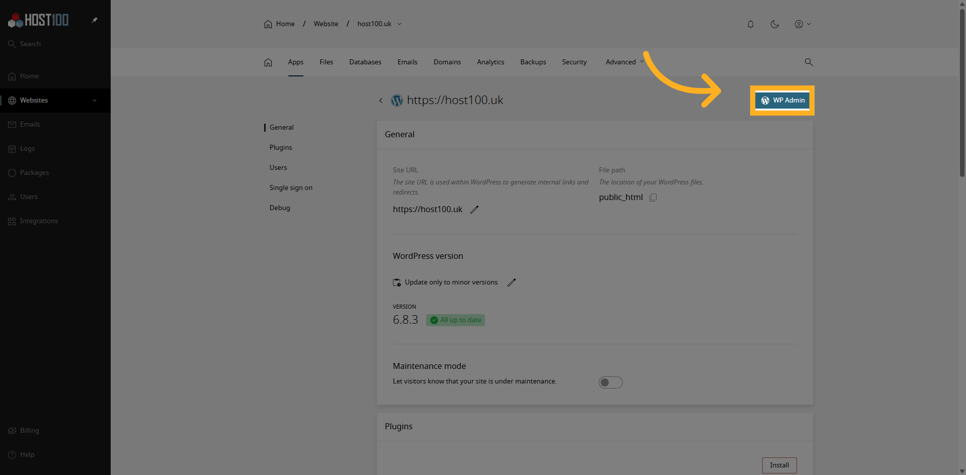 Access WordPress Admin