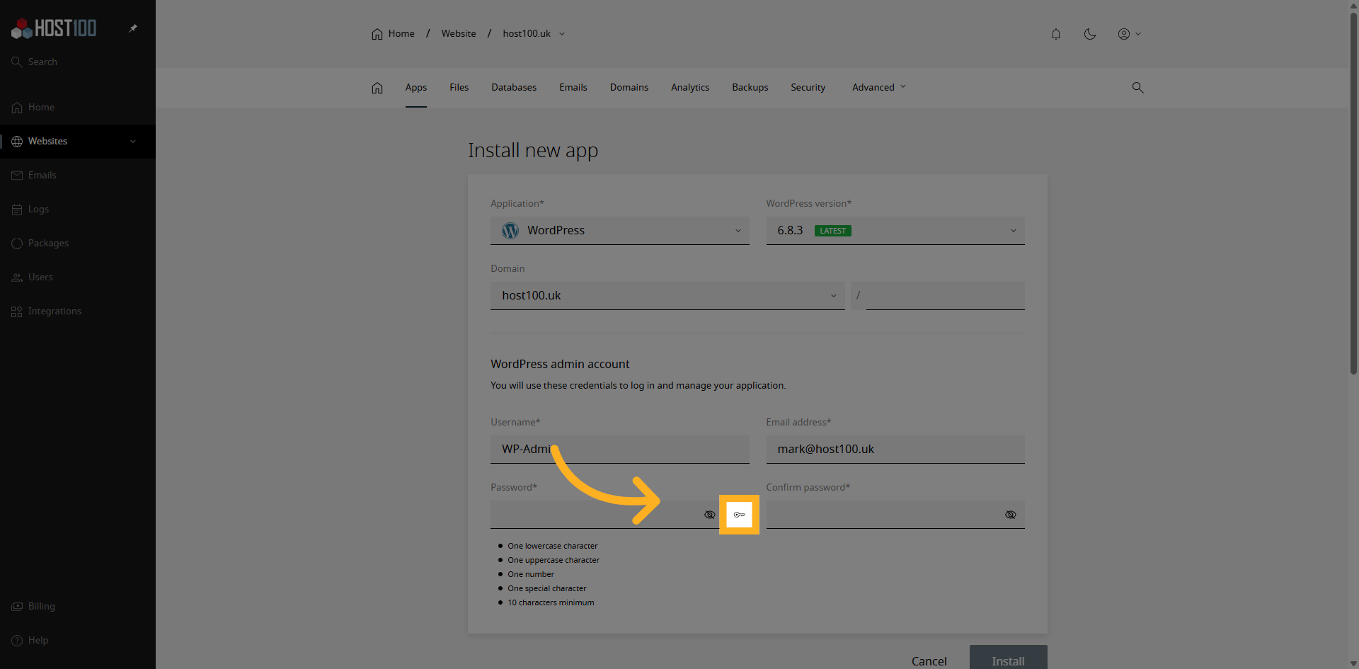 WordPress Admin Password