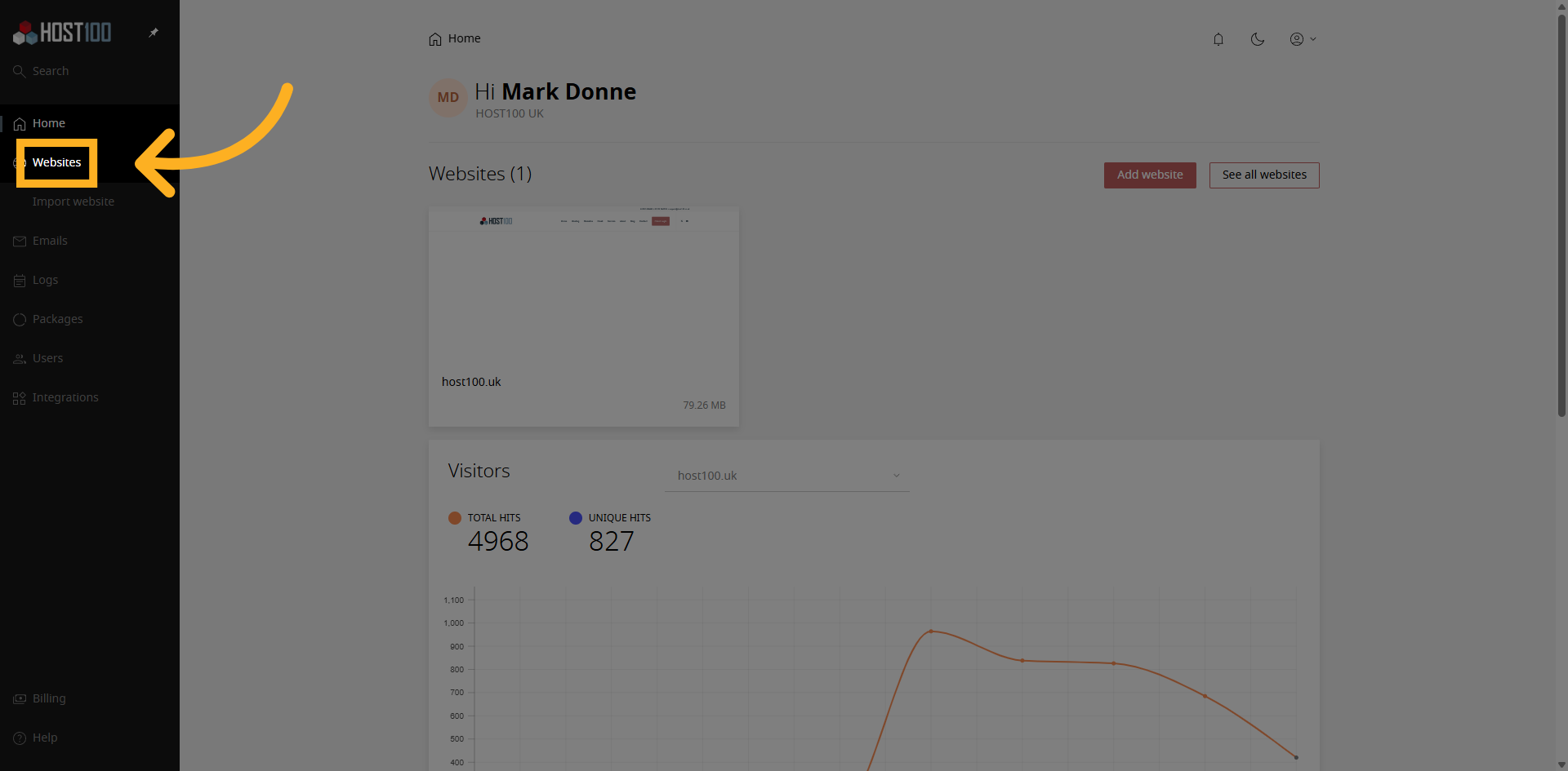 Access Websites Section