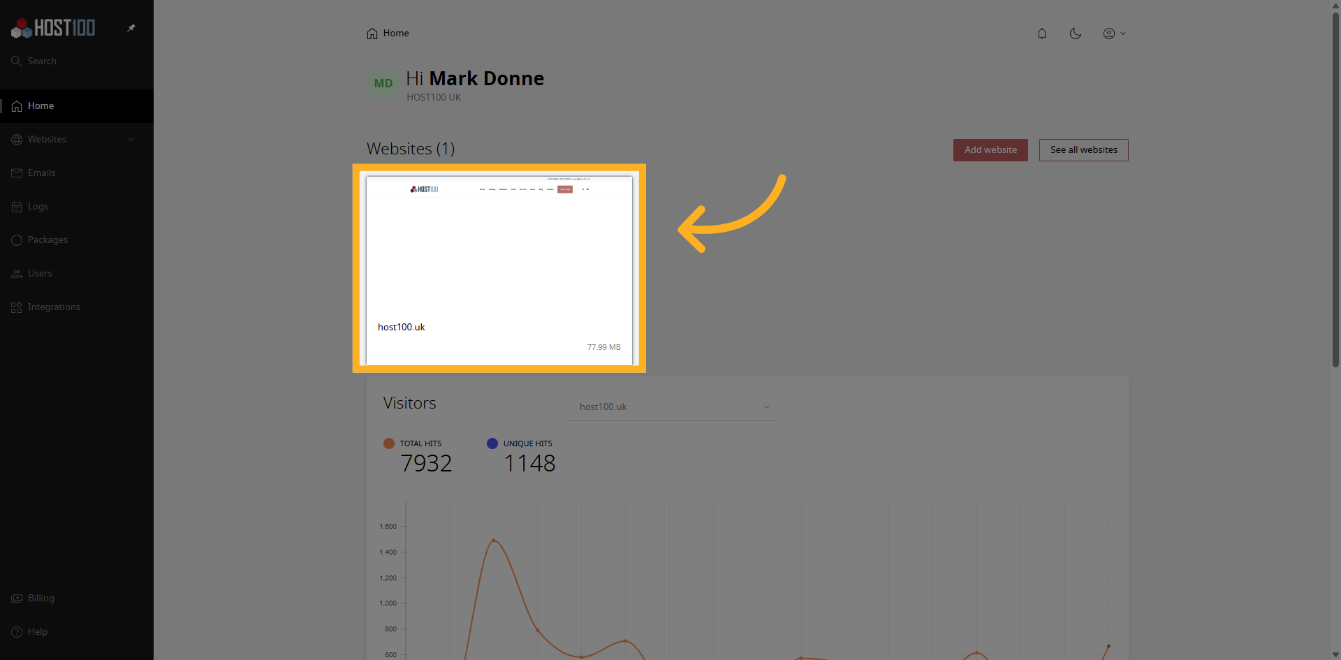 Open Website Dashboard