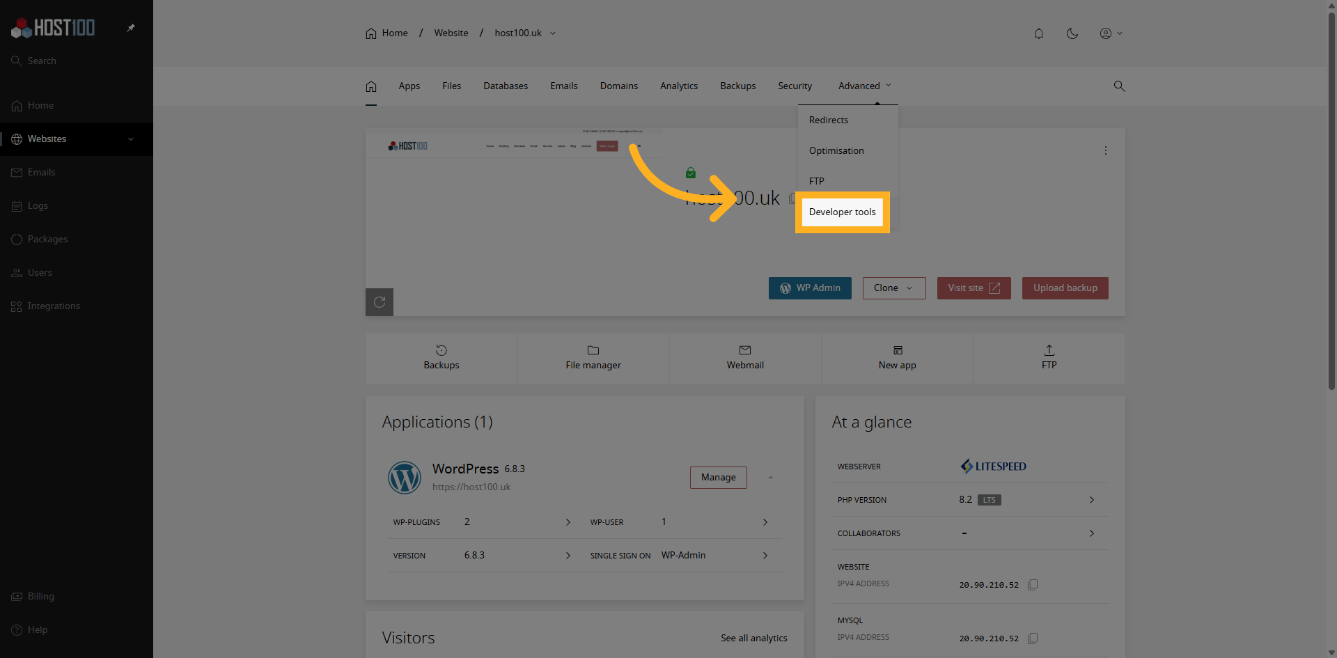 Open Developer Tools