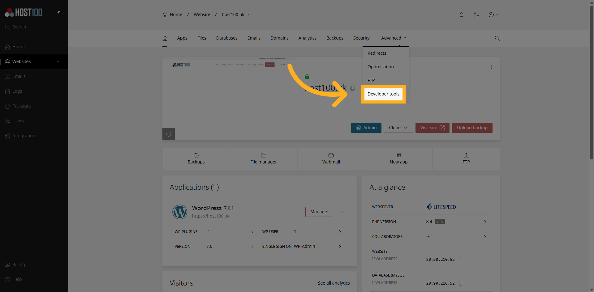 Open Developer Tools