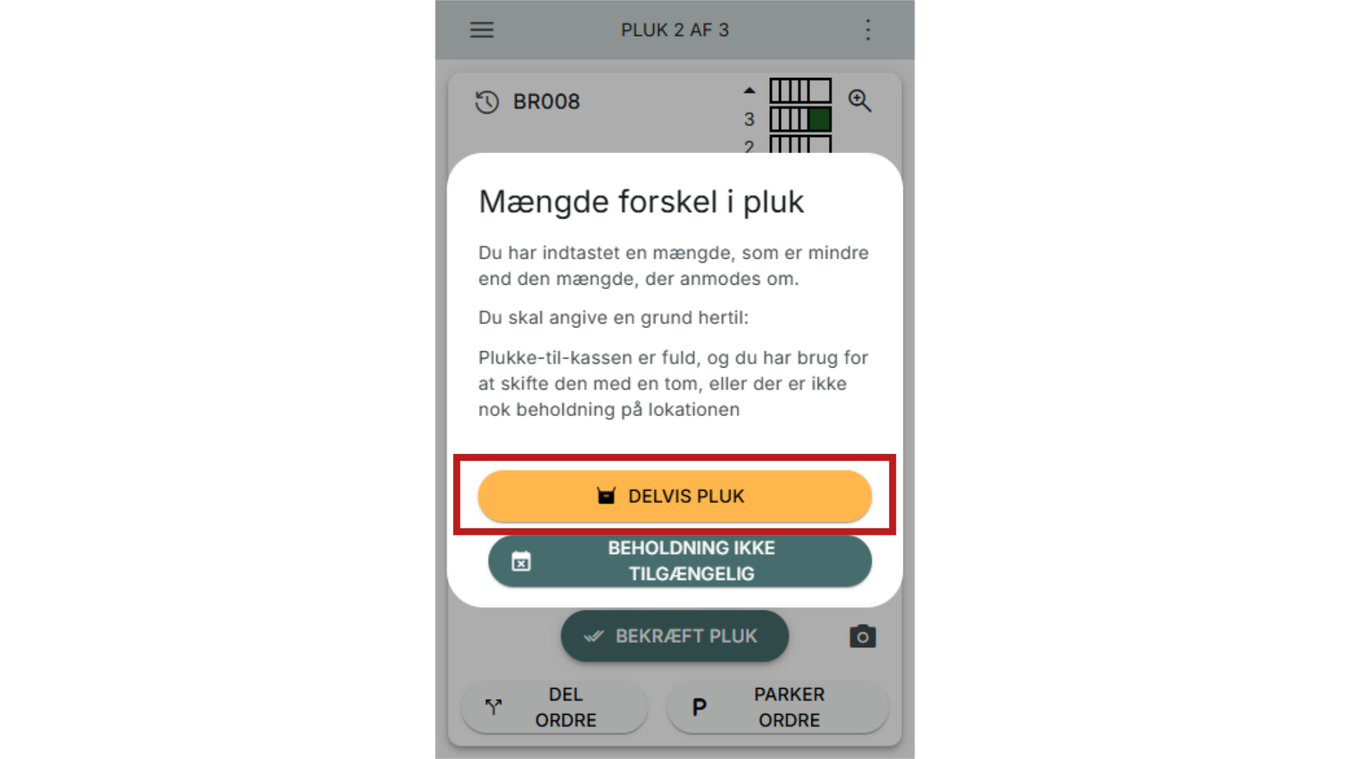 Pluk: Pluk delmængde