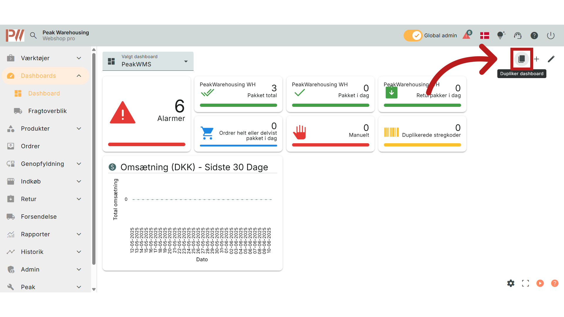 Dashboard: Kopier dashboard