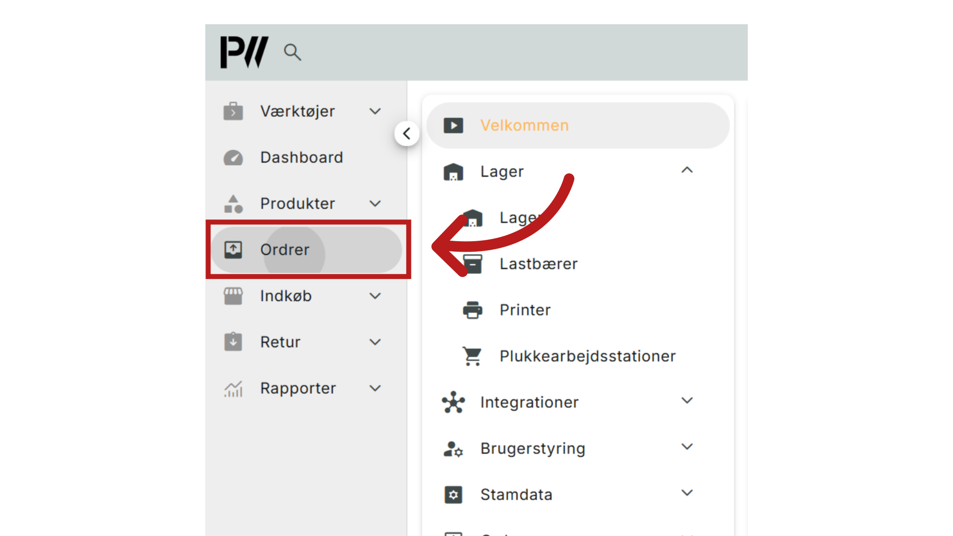 Tilgå Ordrer
