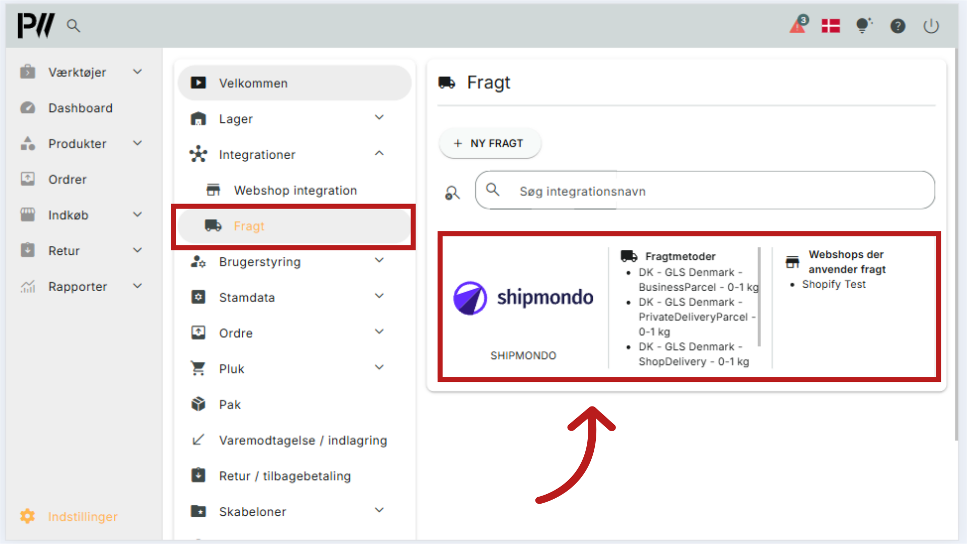 Har du oprettet returfragtmetoder?