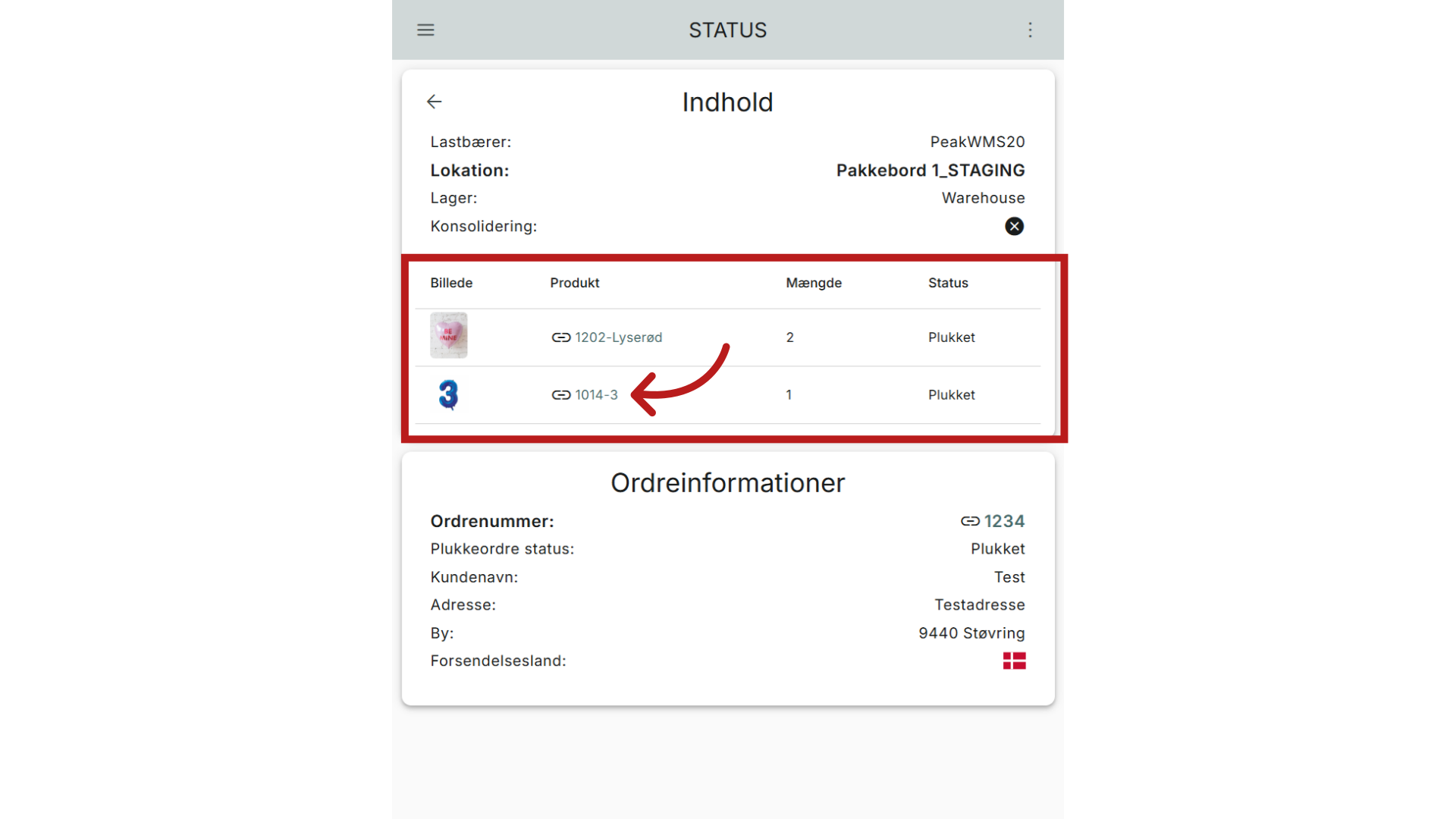 Info om varer
