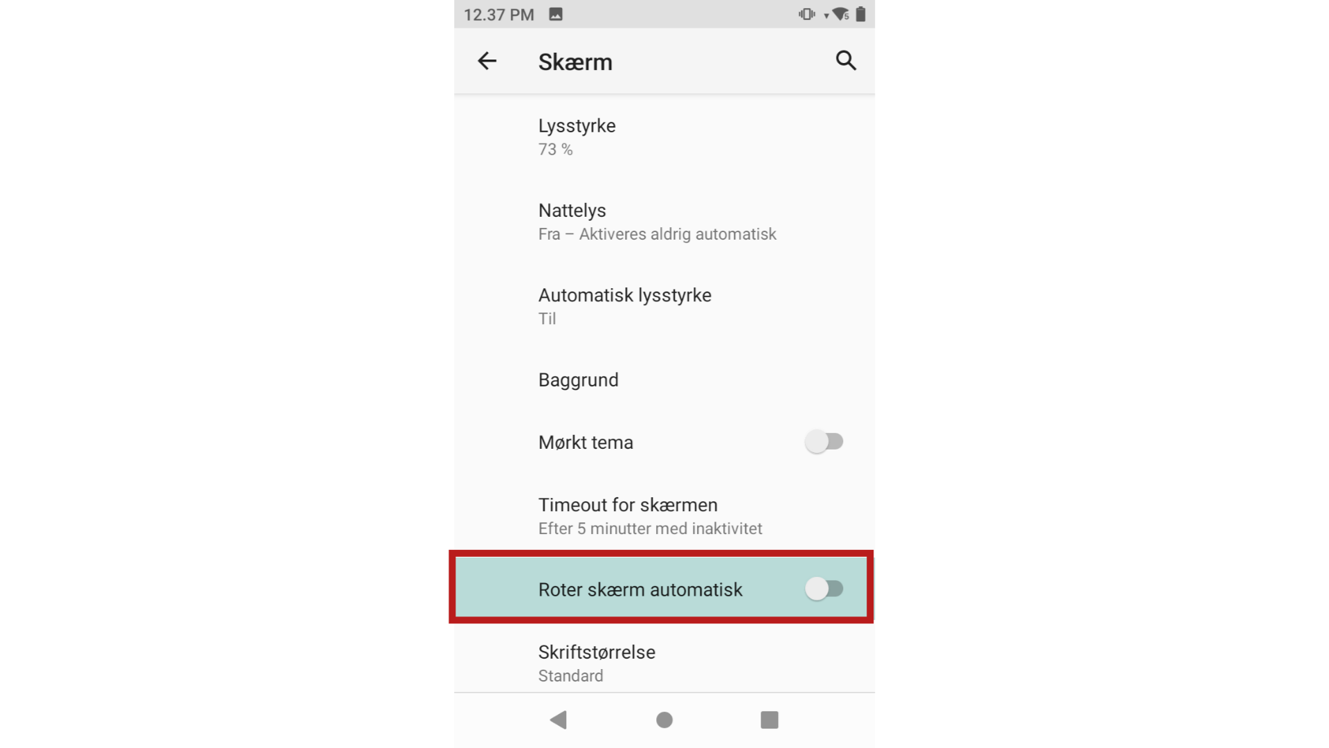 Slå funktionen fra.
