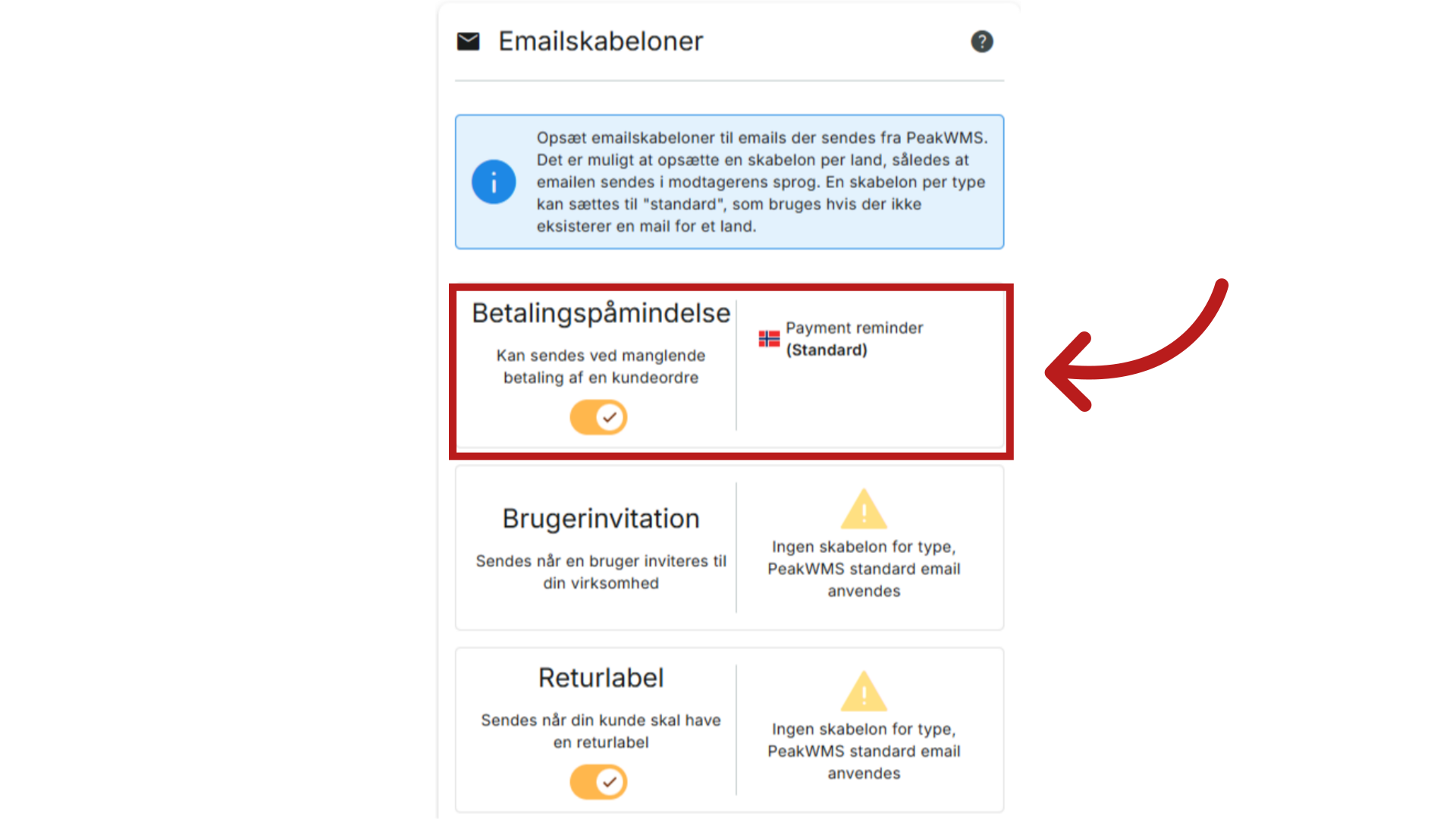 Rediger skabelon, hvis noget ændrer sig