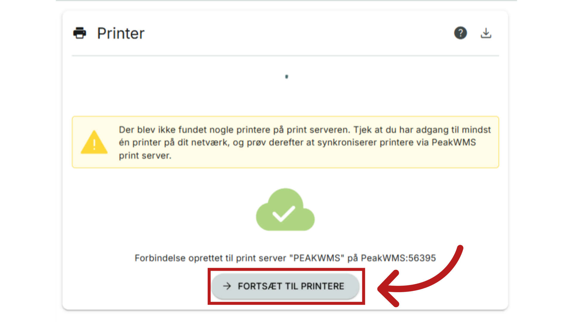 Opret forbindelse til Printere