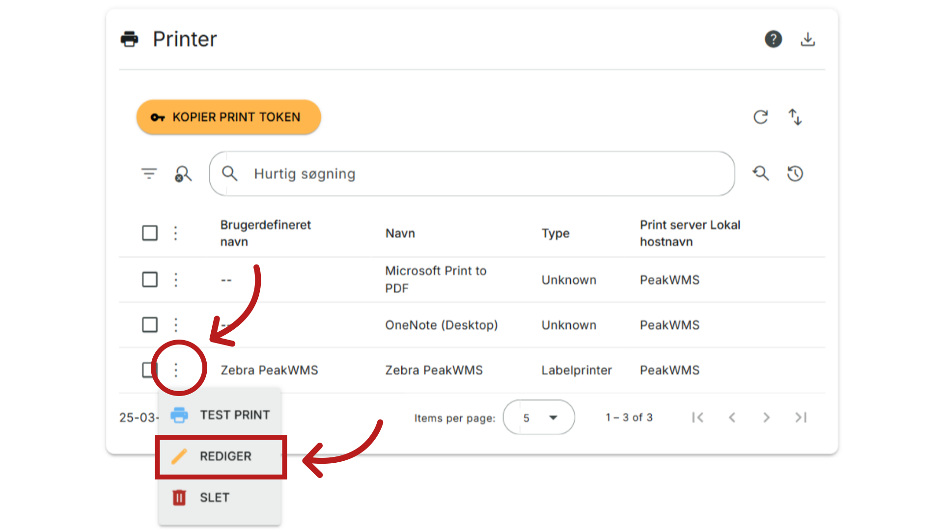 Angiv printer type