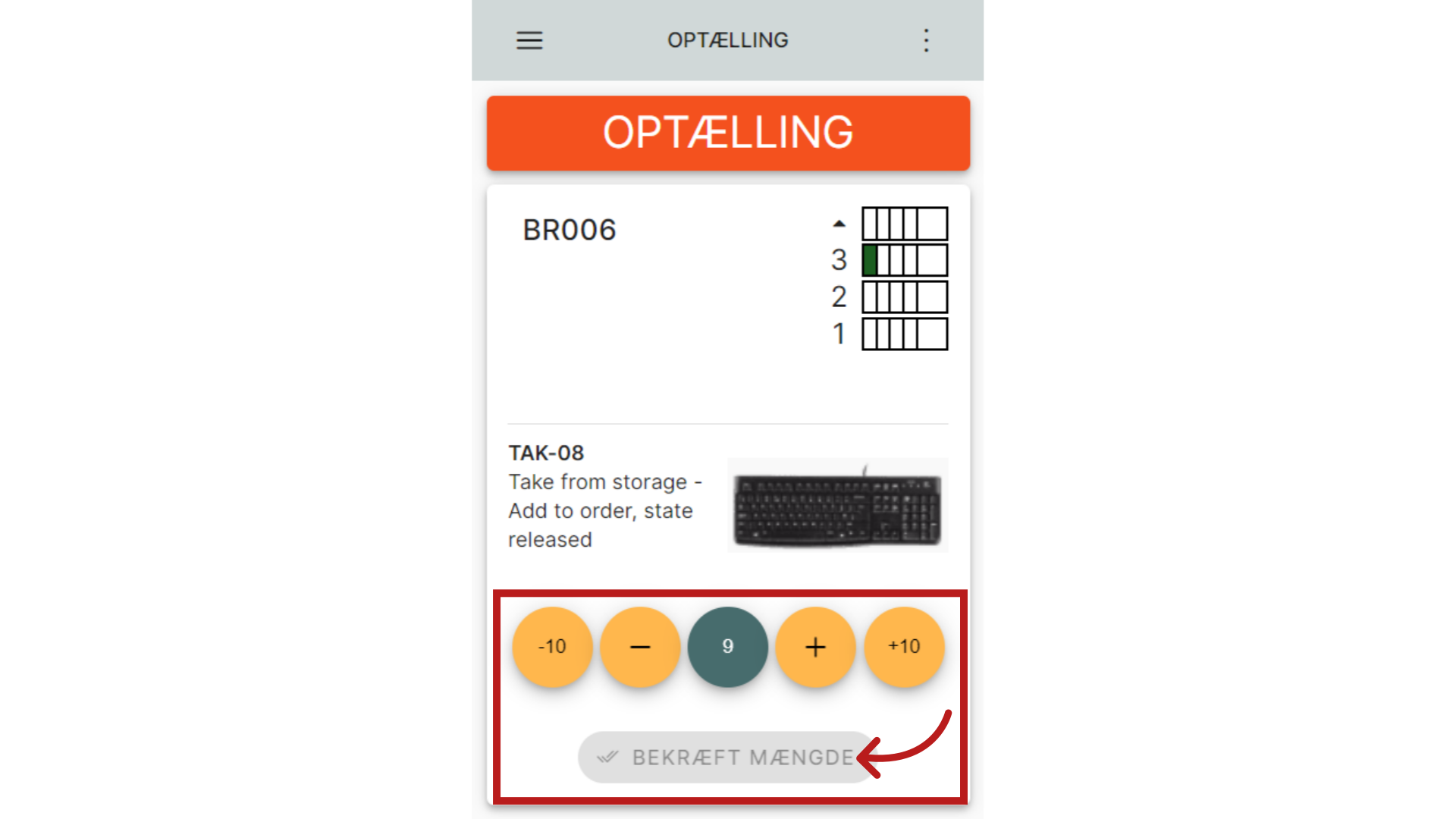 Optælling under pluk