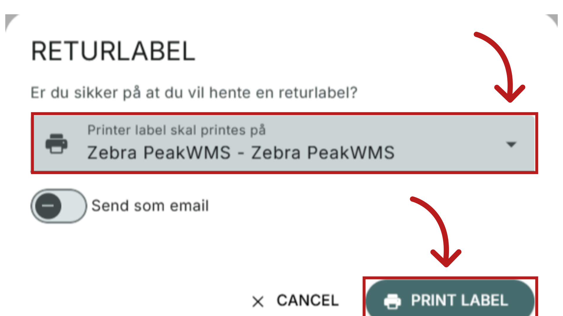 Print returlabel