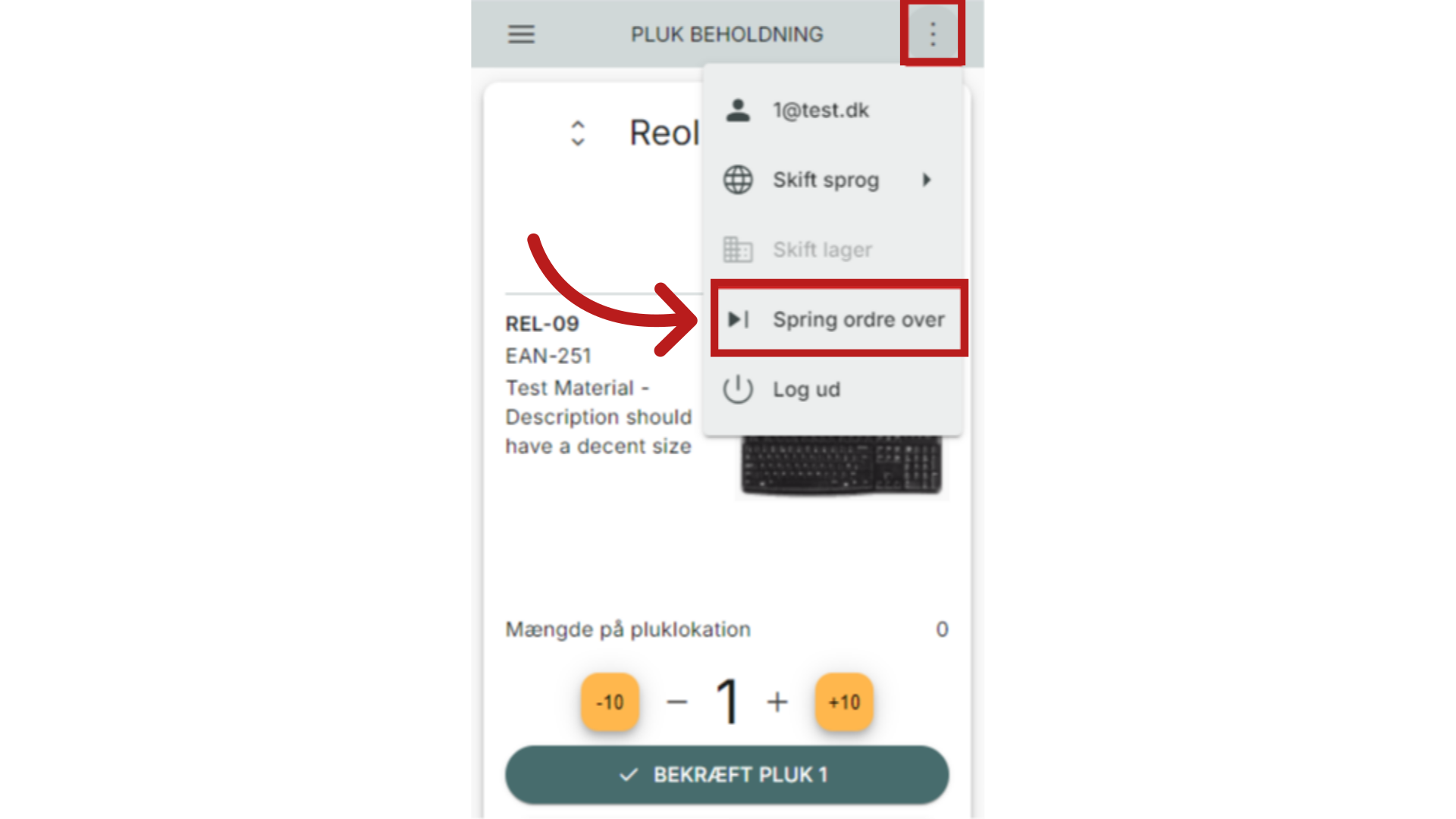 Klik 'Spring ordre over'