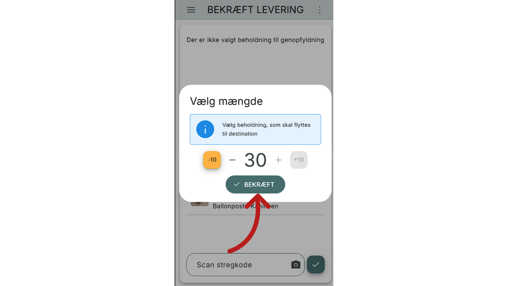 Vælg mængde