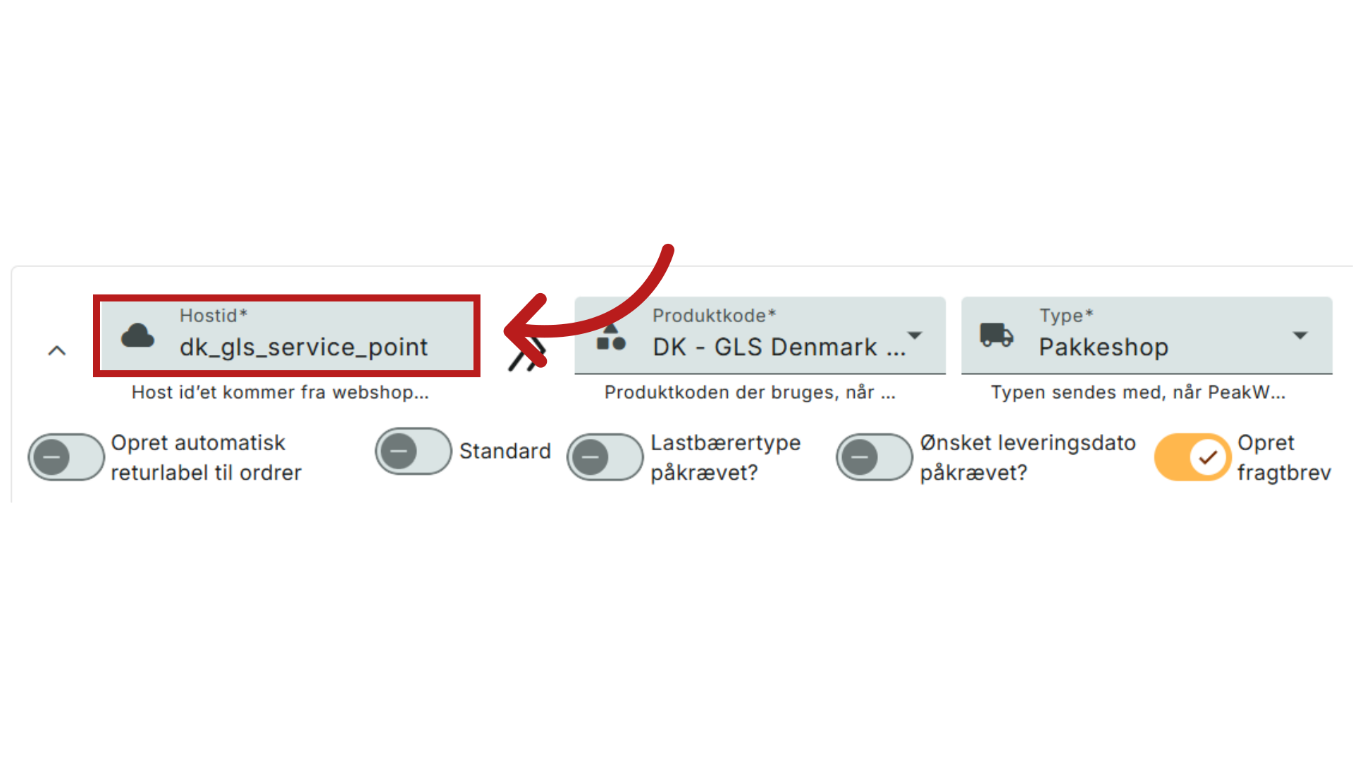 Indsæt host-id