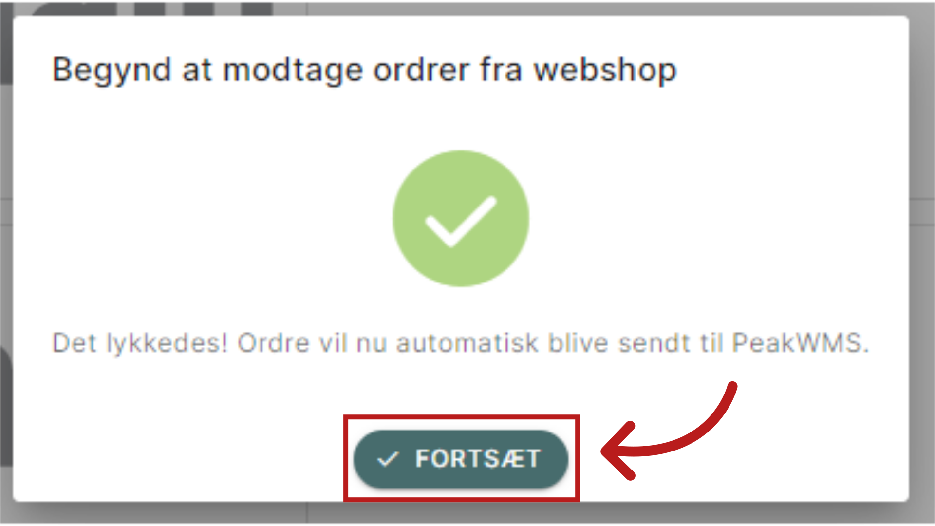 Klik 'FORTSÆT'