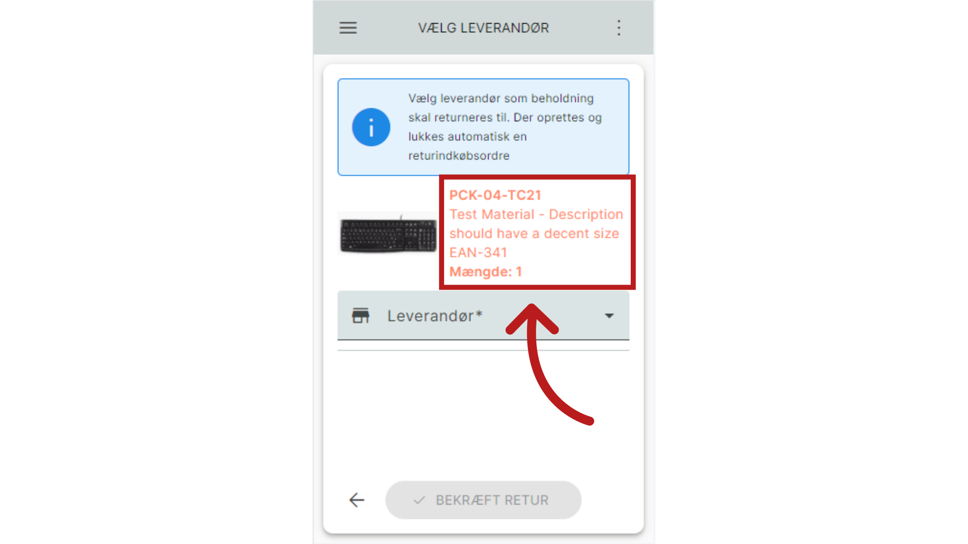 Ingen leverandør tildelt
