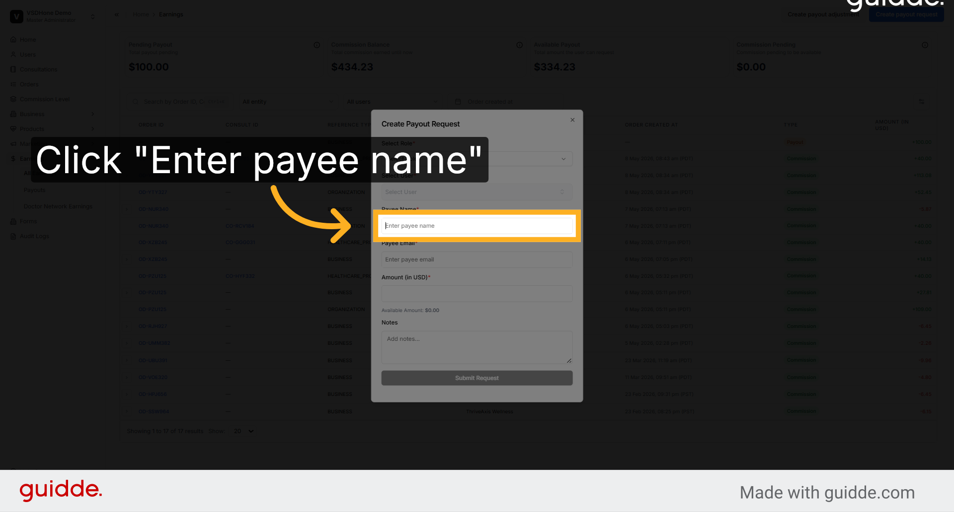 Enter Payee Name