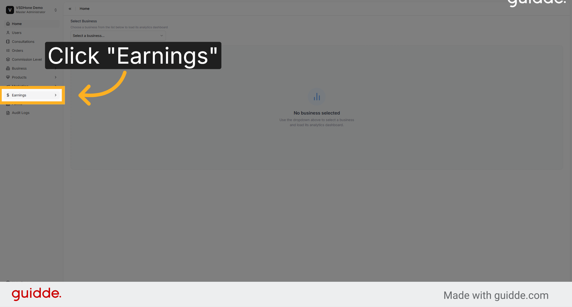 Navigate to Earnings Section