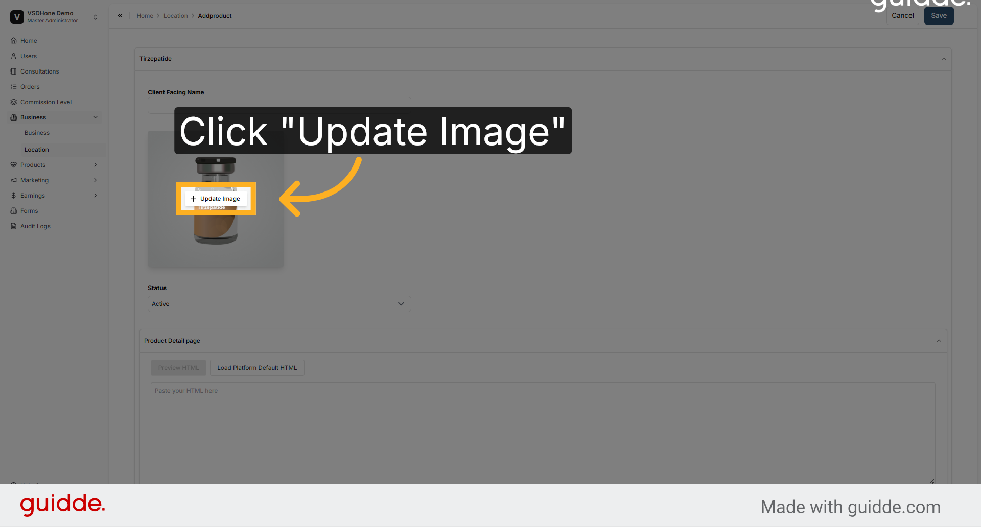 Update Product Image