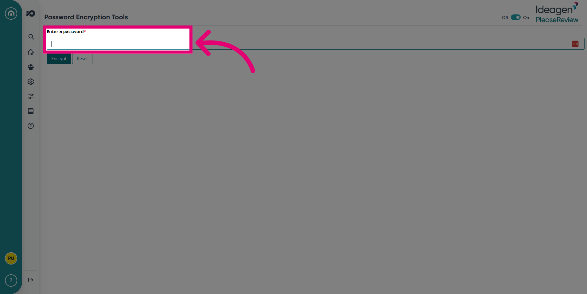 Enter a password