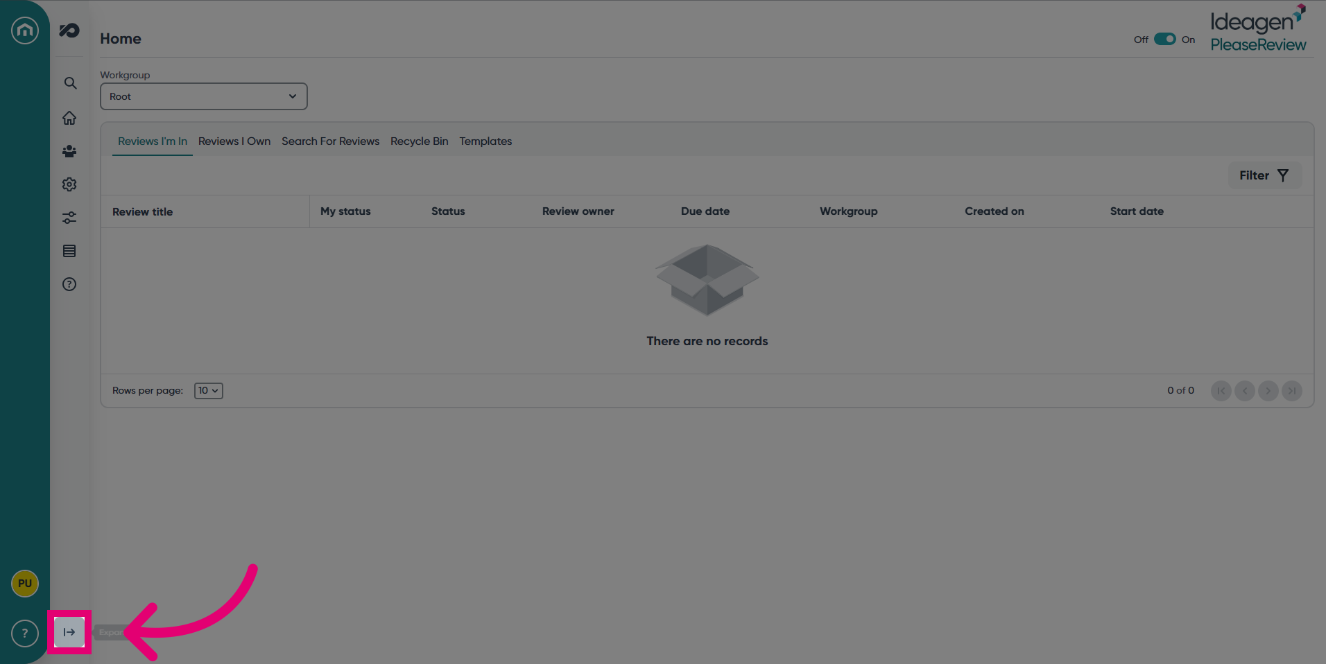 Expand the navigation bar