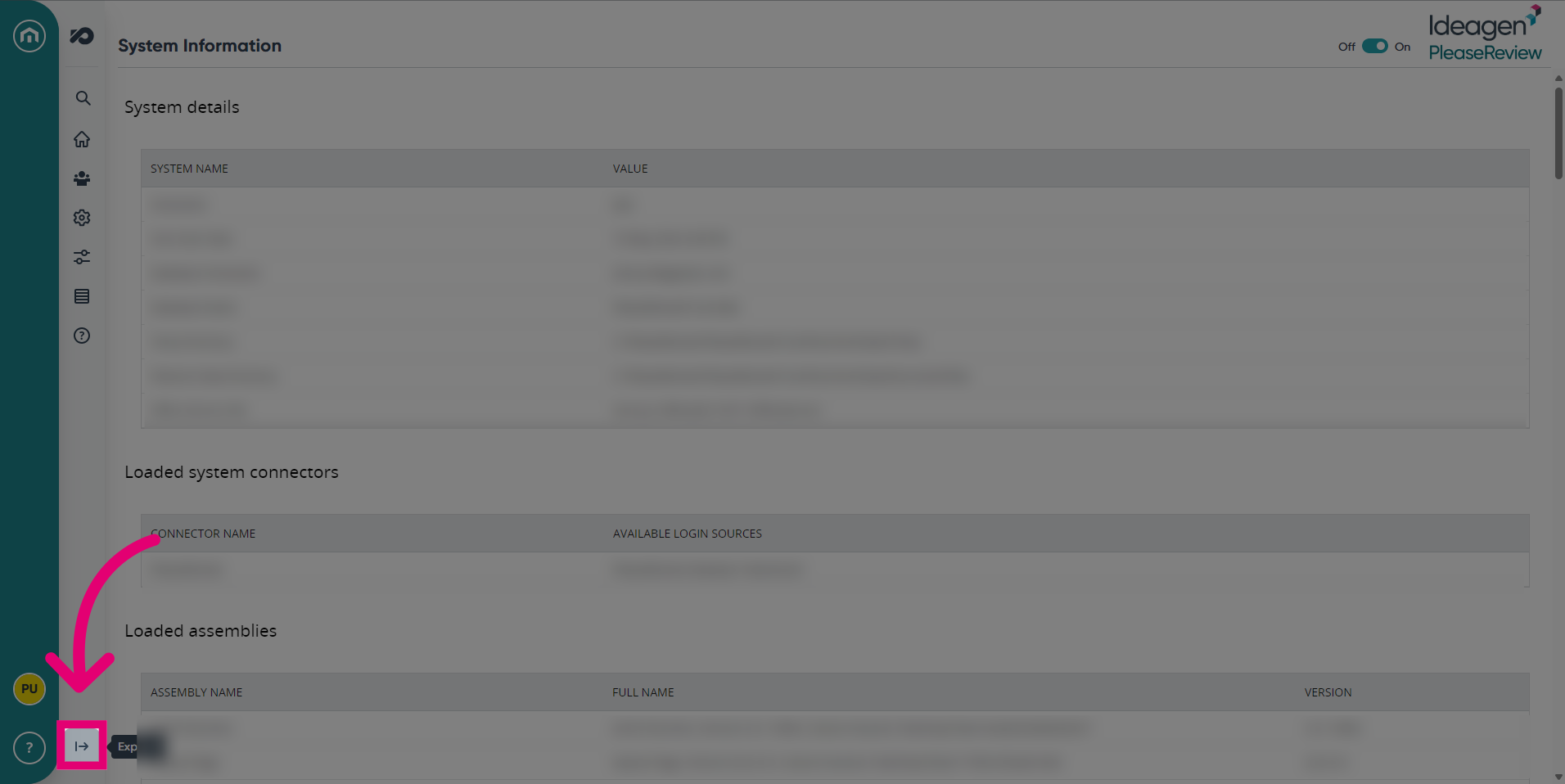 Expand the navigation bar