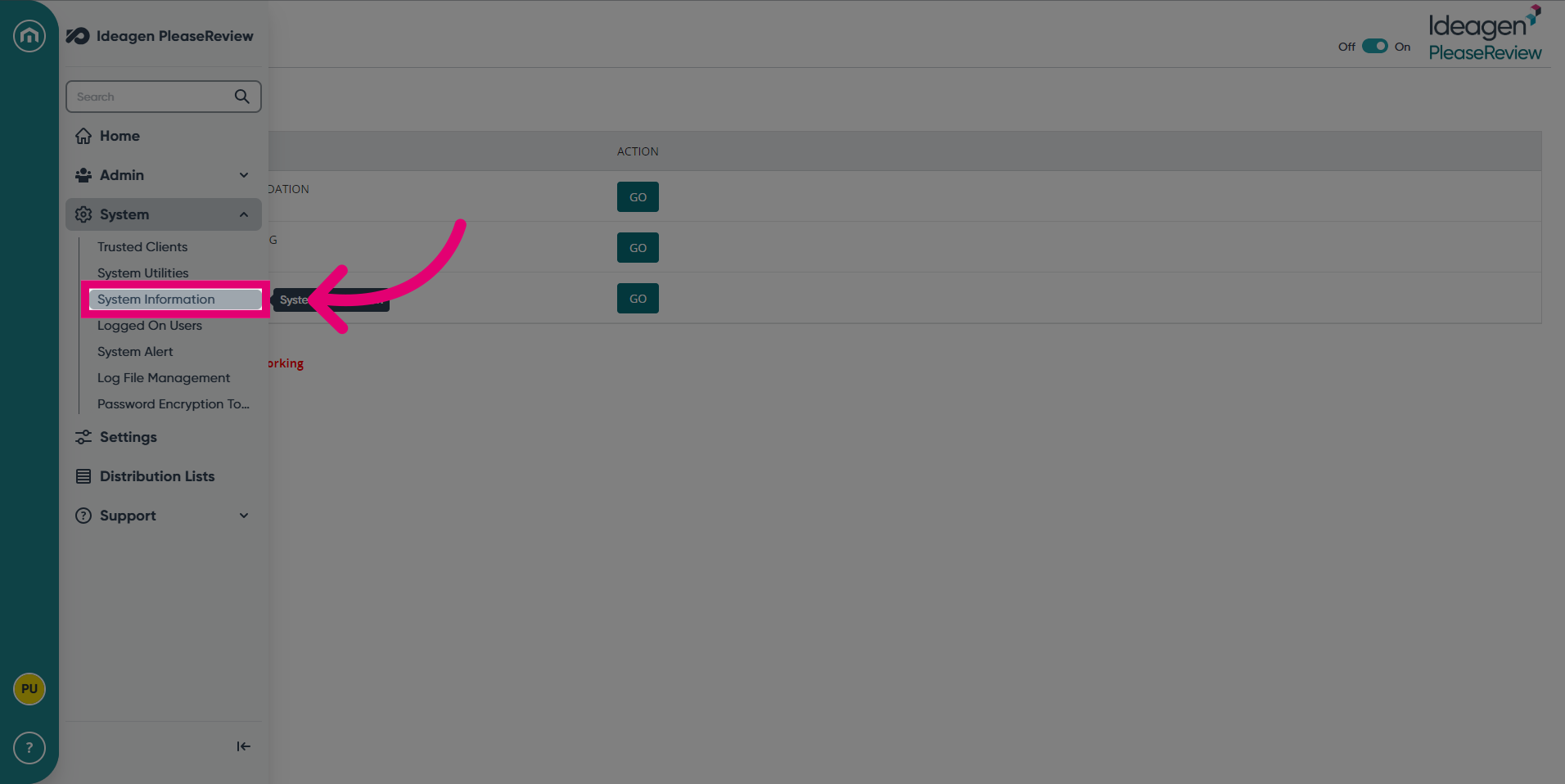 Select 'System Information'