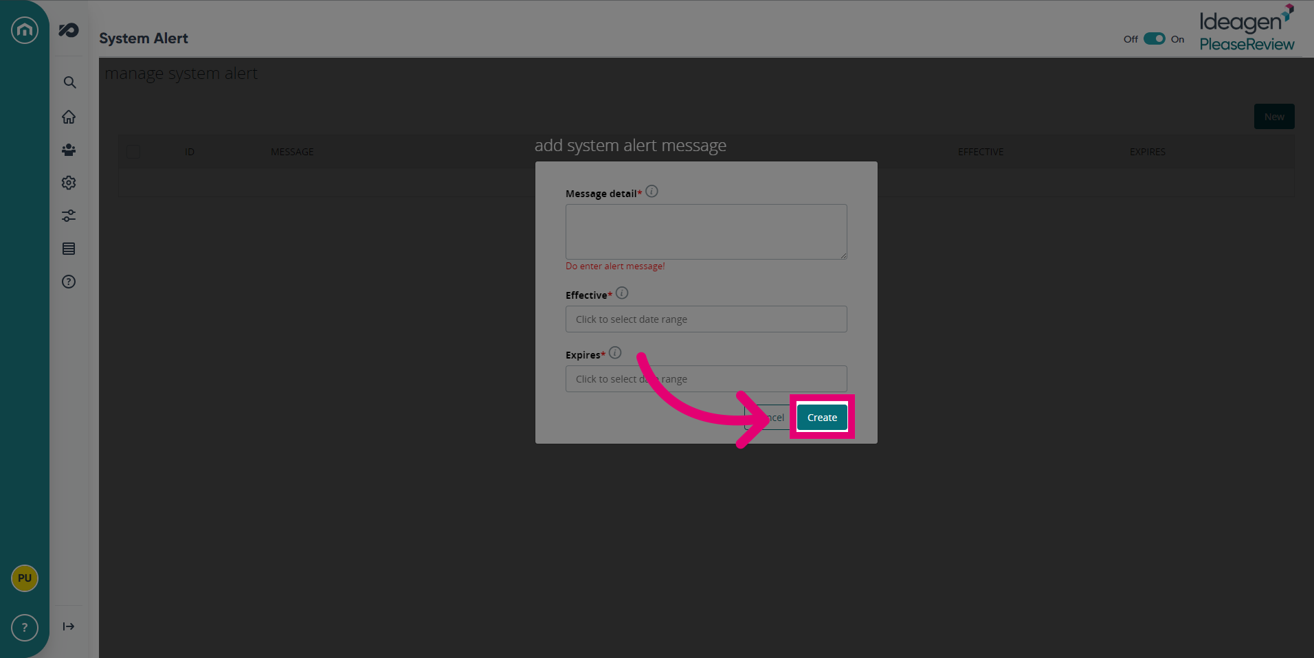 Click 'Create'