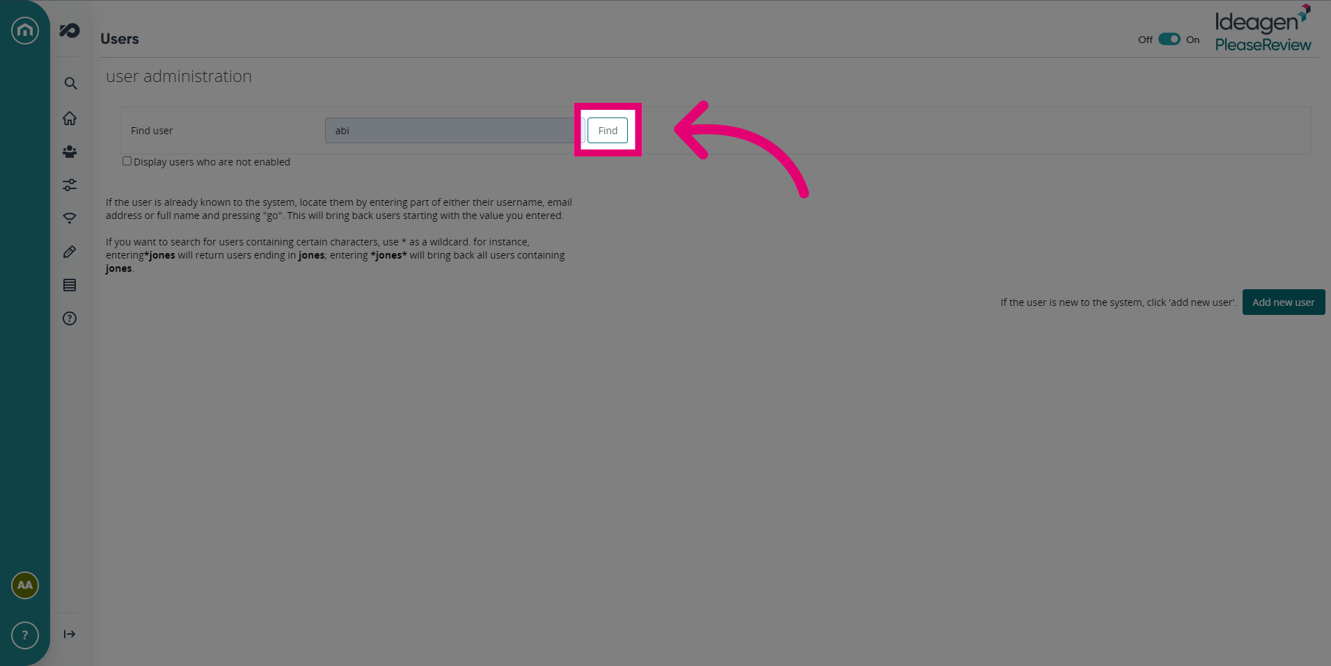 Click 'Find'