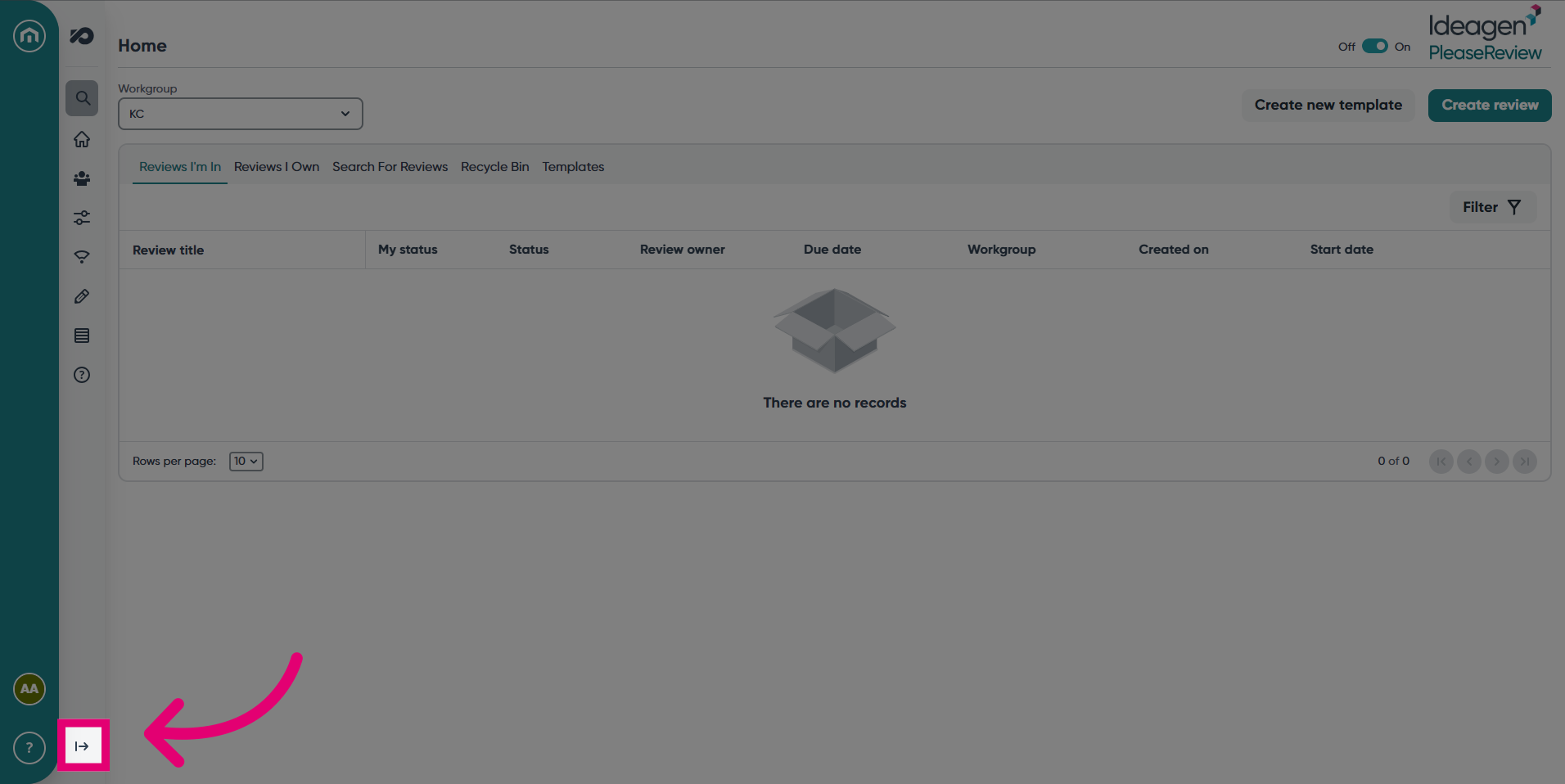 Expand the navigation bar