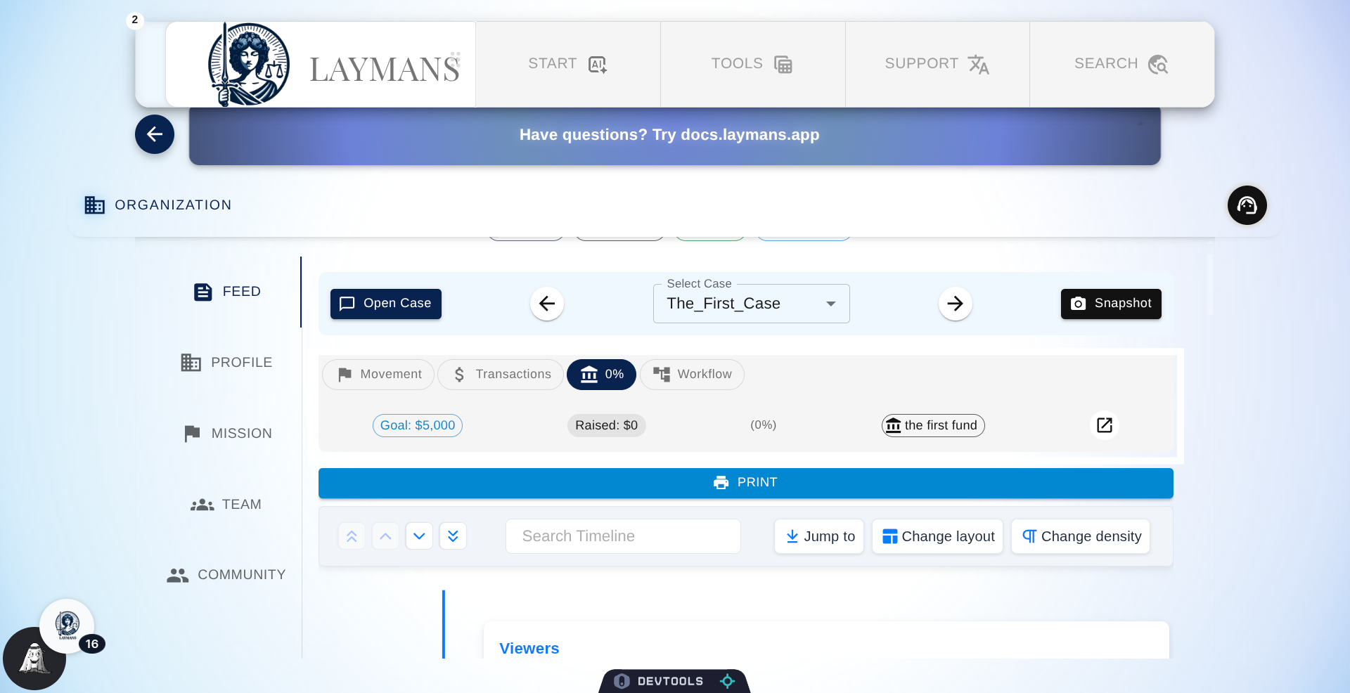Review Fundraising Goal
