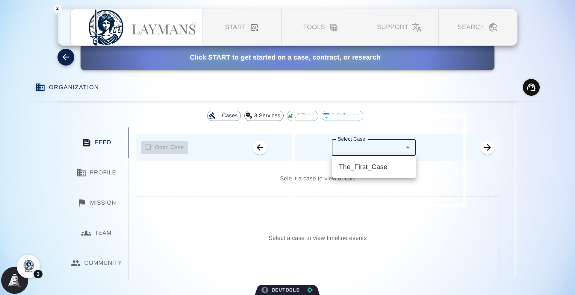 Select a Case from Single Select