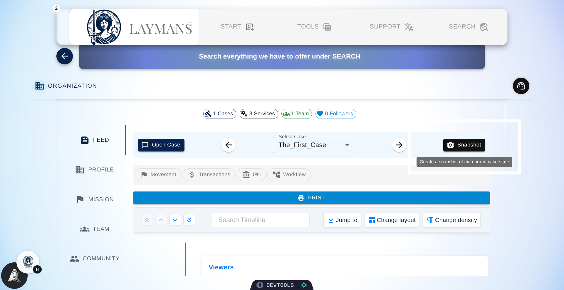 Create Case Snapshot
