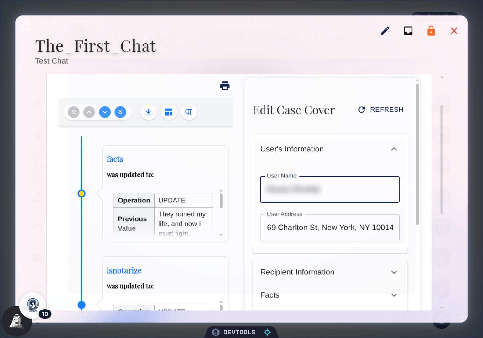 Select User Name Field