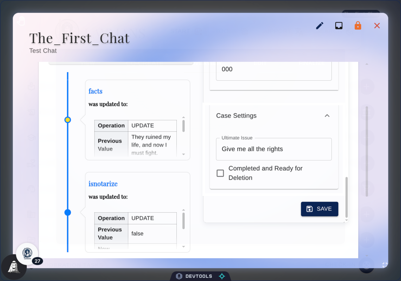 Select Case Settings