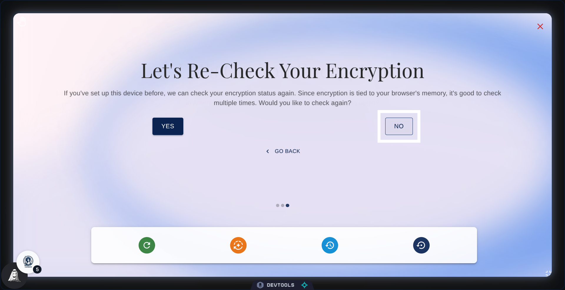 No need to re-check.