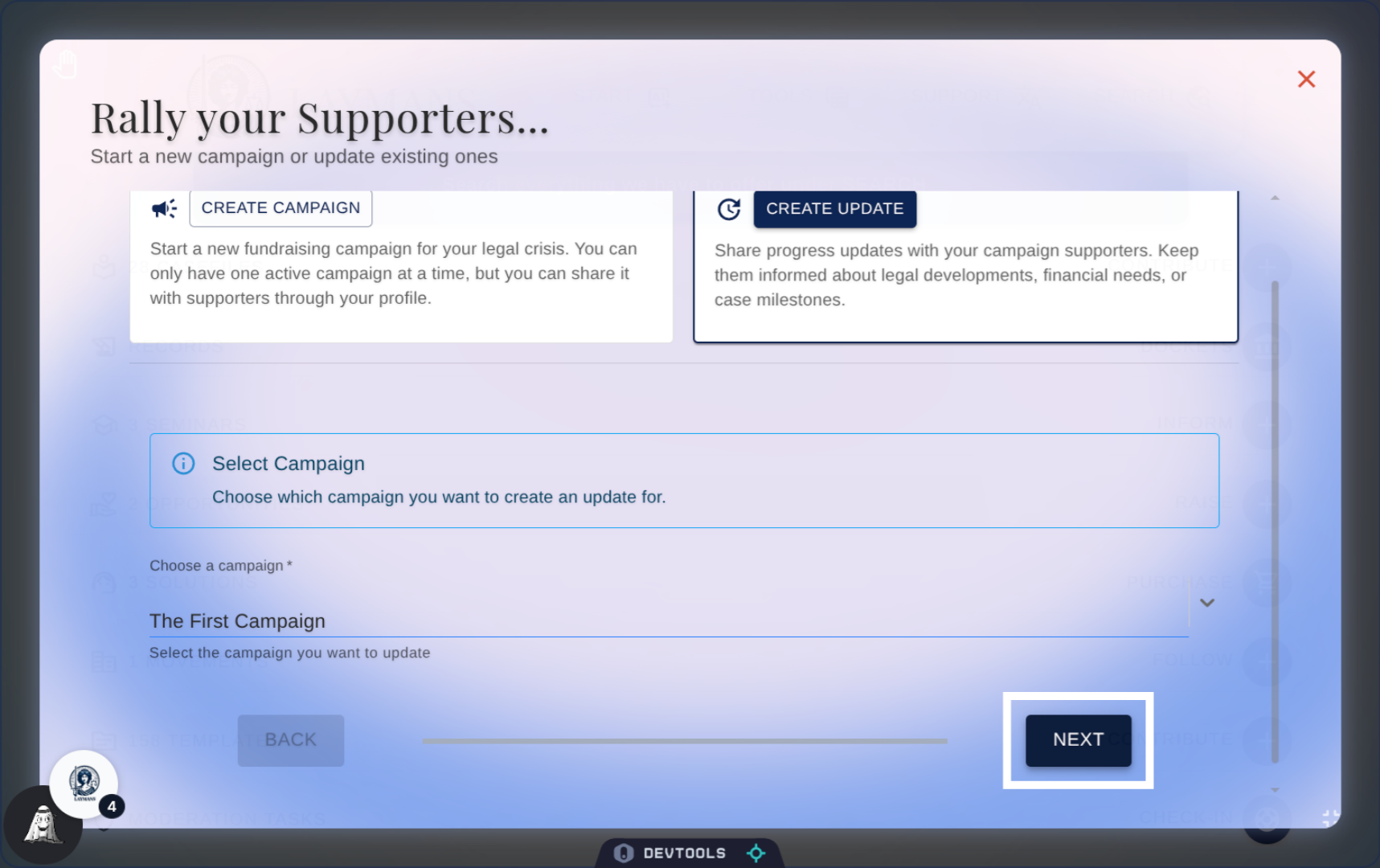 Proceed to Next Step