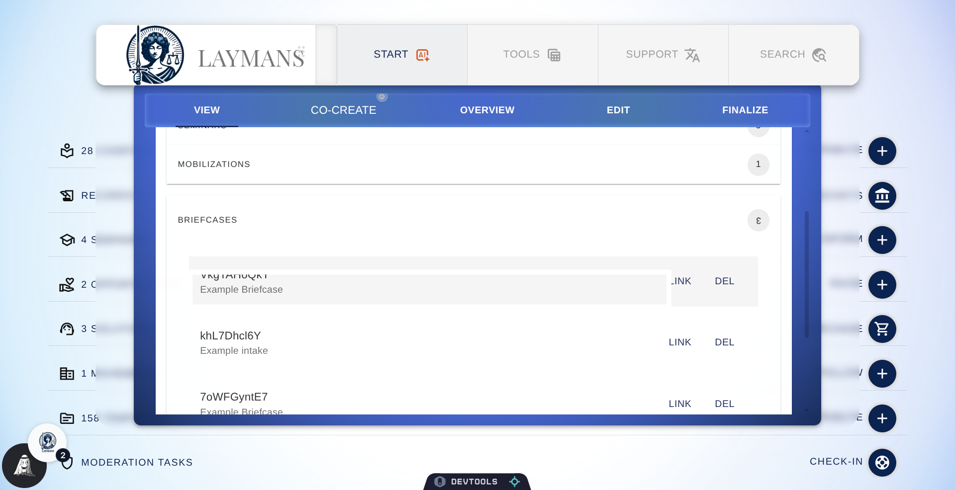 Open Example Briefcase