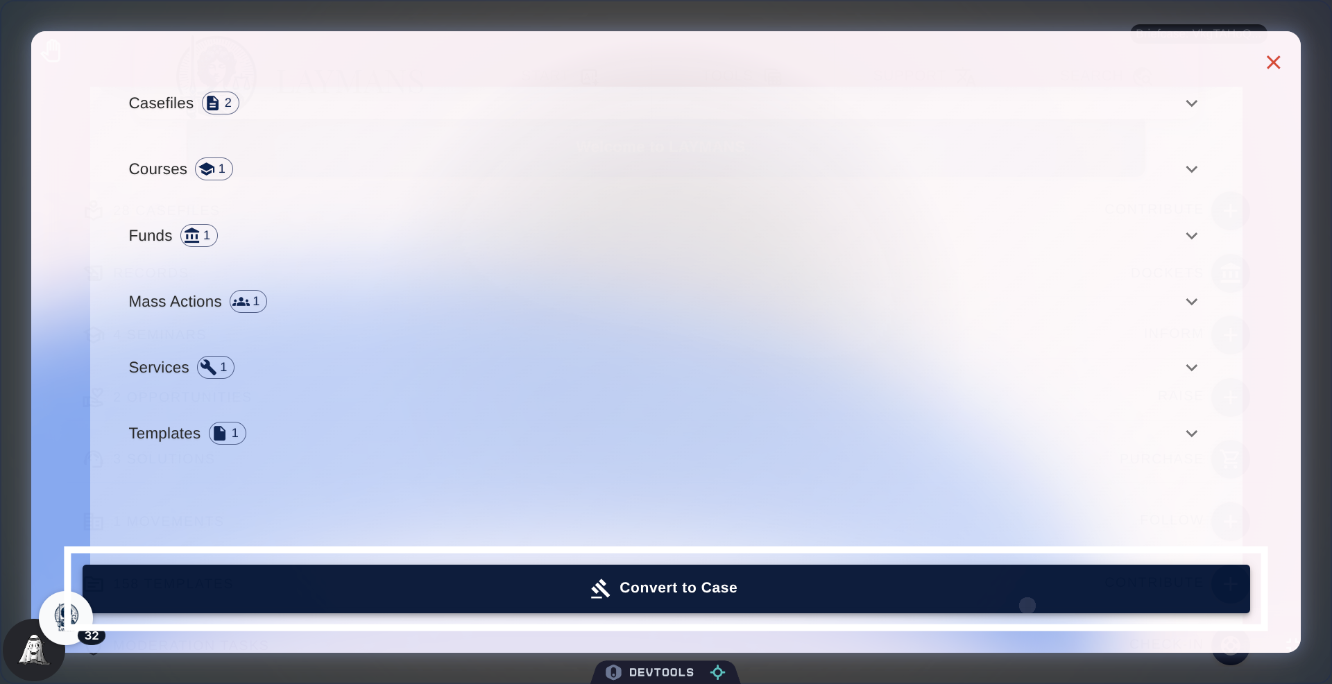 Click 'Convert to Case'